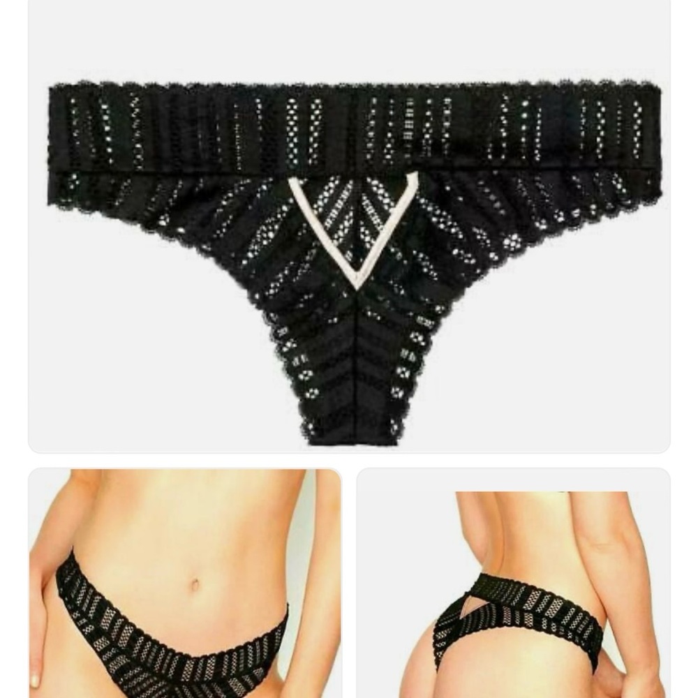 NWT VS Black Lace Panties